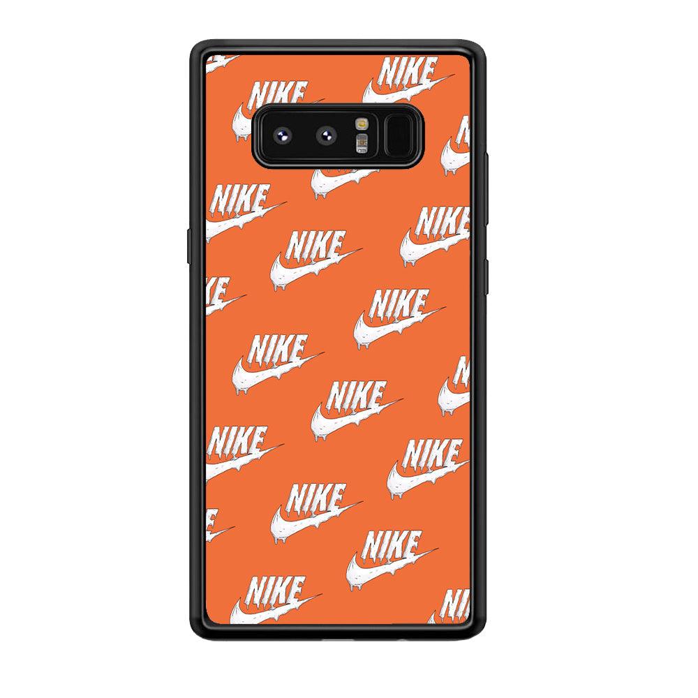 Nike Juice Creamy Orange Samsung Galaxy Note 8 Case-Rubber Black (2D Case)-Oxvistore