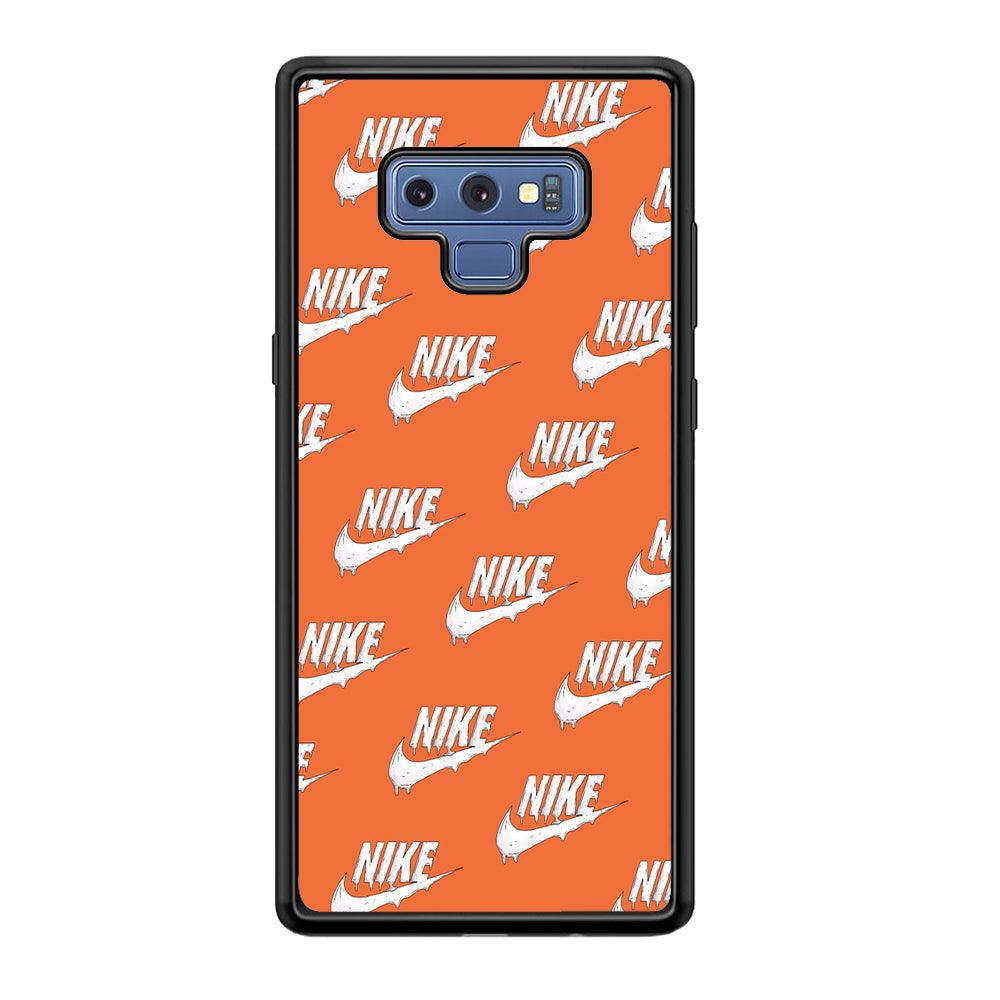 Nike Juice Creamy Orange Samsung Galaxy Note 9 Case-Rubber Black (2D Case)-Oxvistore