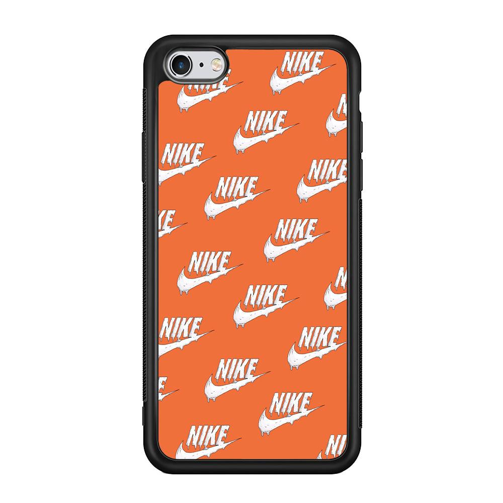 Nike Juice Creamy Orange iPhone 6 Plus | 6s Plus Case-Rubber Black (2D Case)-Oxvistore
