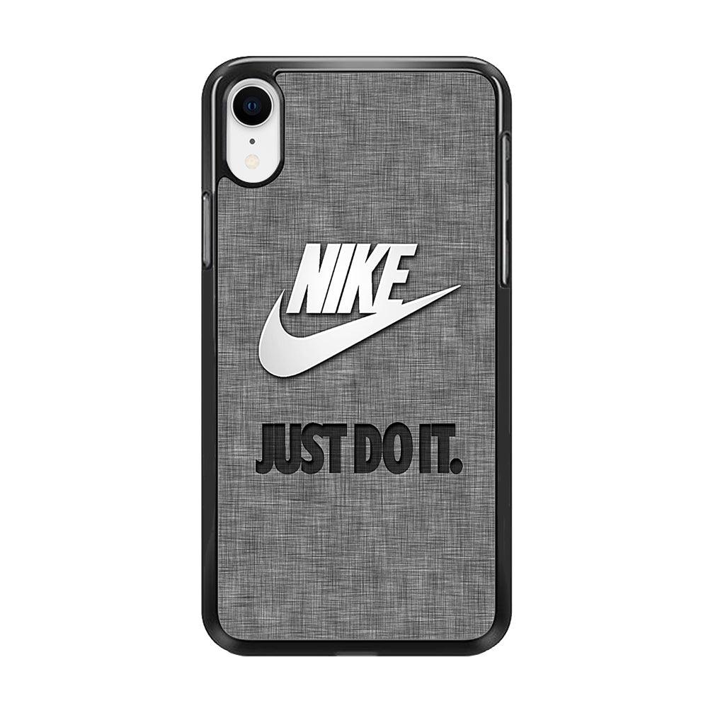 Nike Just Do It Paper iPhone XR Case-Rubber Black (2D Case)-Oxvistore