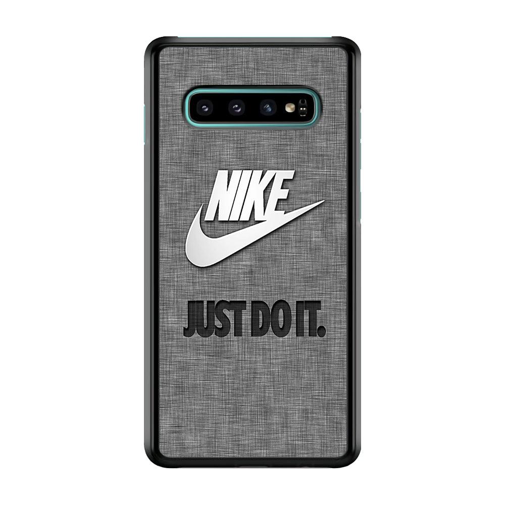 Nike Just Do It Paper Samsung Galaxy S10 Case-Rubber Black (2D Case)-Oxvistore