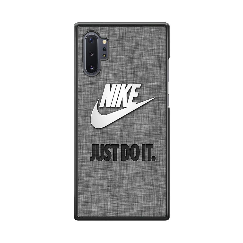 Nike Just Do It Paper Samsung Galaxy Note 10 Plus Case-Rubber Black (2D Case)-Oxvistore