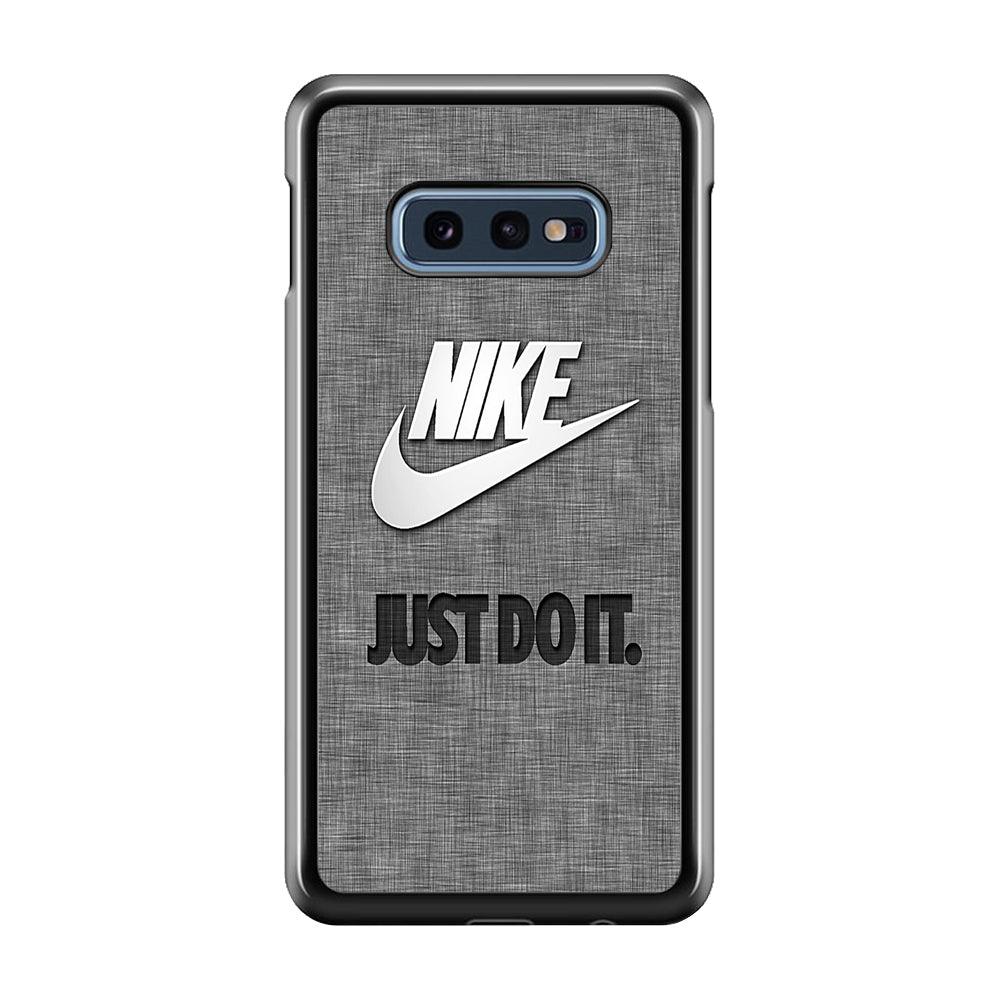 Nike Just Do It Paper Samsung Galaxy S10E Case-Rubber Black (2D Case)-Oxvistore
