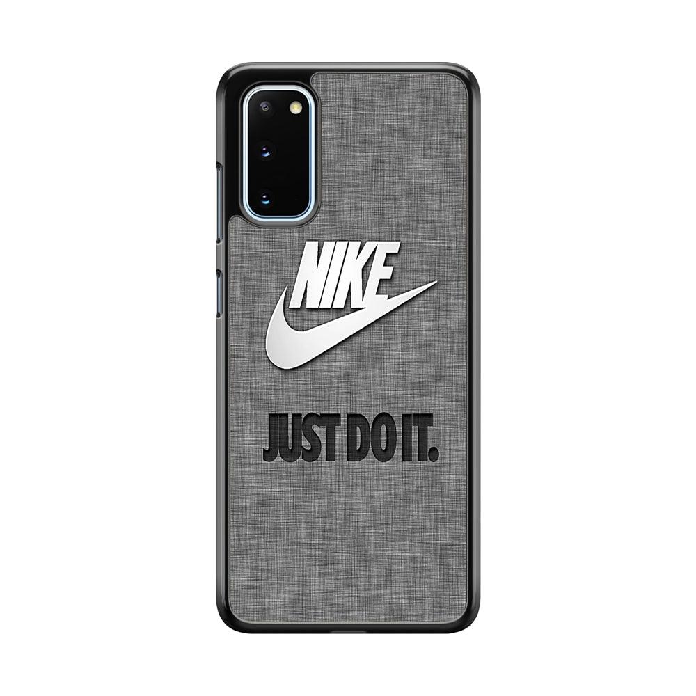 Nike Just Do It Paper Samsung Galaxy S20 Case-Rubber Black (2D Case)-Oxvistore
