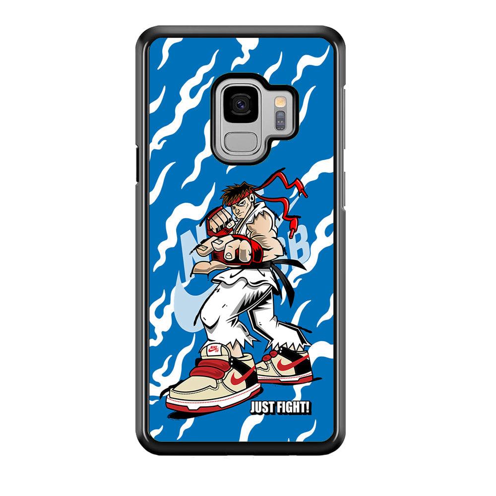 Nike Just Do It and Fight It Samsung Galaxy S9 Case-Rubber Black (2D Case)-Oxvistore