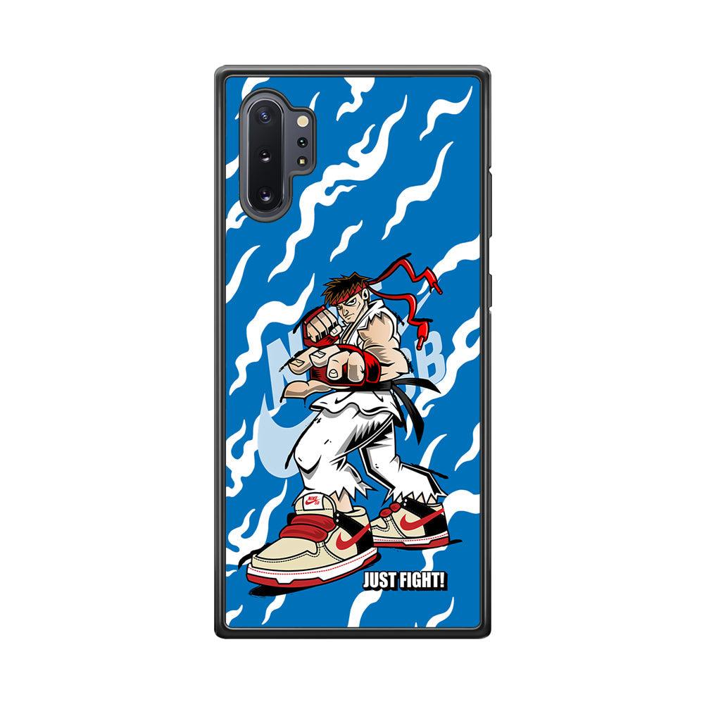 Nike Just Do It and Fight It Samsung Galaxy Note 10 Plus Case-Rubber Black (2D Case)-Oxvistore