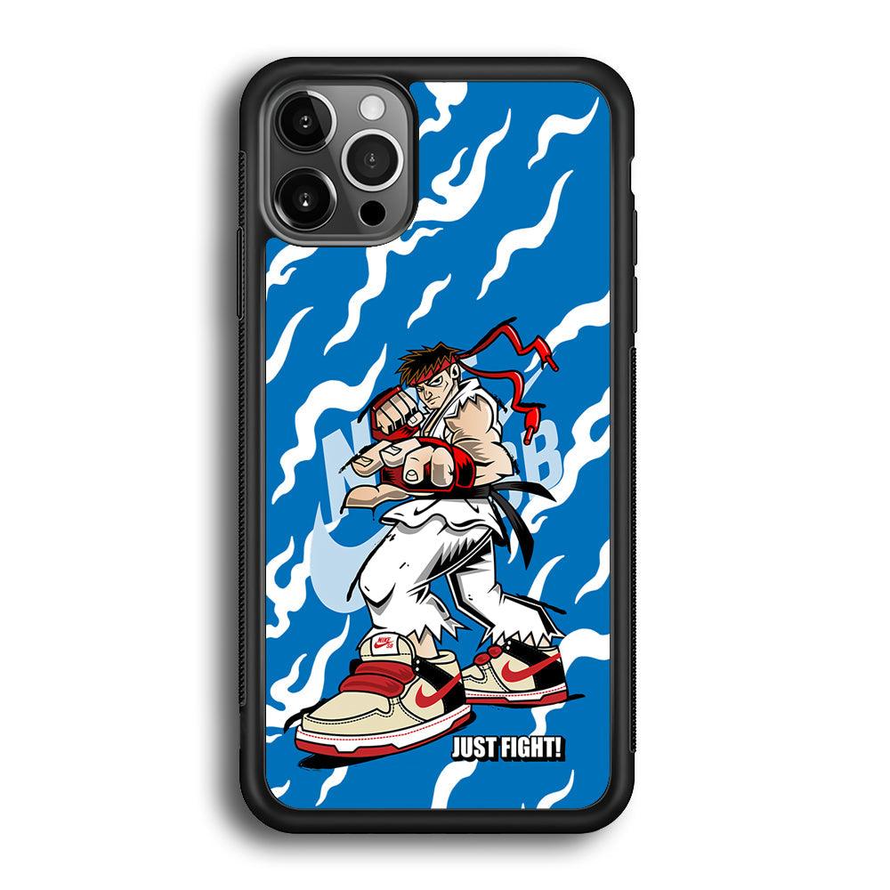 Nike Just Do It and Fight It iPhone 12 Pro Case-Rubber Black (2D Case)-Oxvistore
