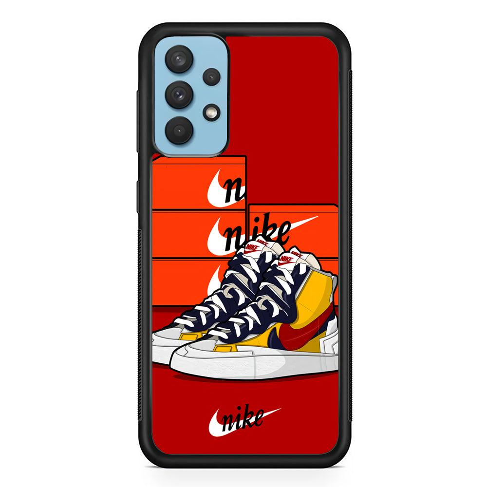 Nike Just for Collection Samsung Galaxy A32 Case-Rubber Black (2D Case)-Oxvistore