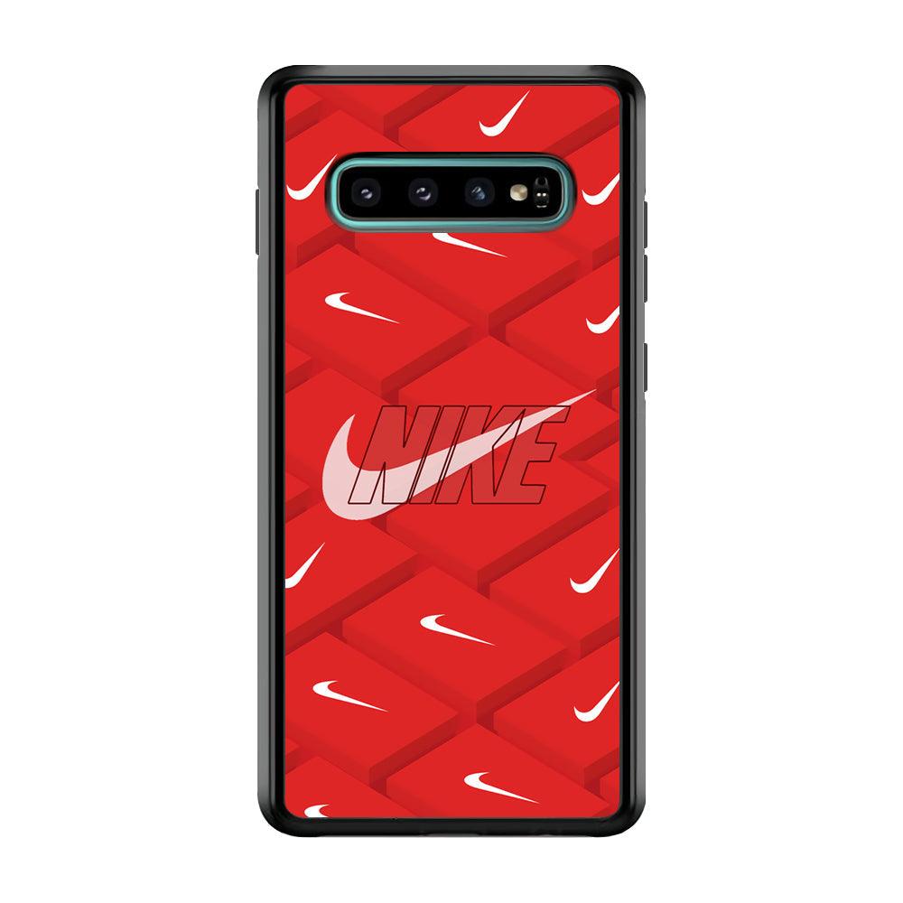Nike Keyboard Button Samsung Galaxy S10 Plus Case-Rubber Black (2D Case)-Oxvistore