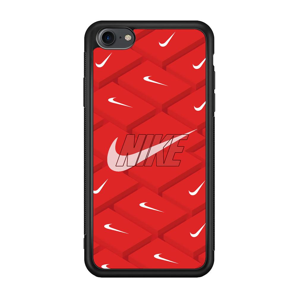 Nike Keyboard Button iPhone 8 Case-Rubber Black (2D Case)-Oxvistore
