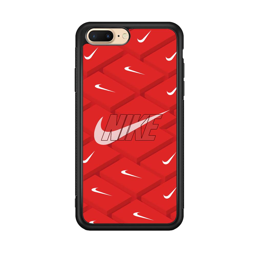 Nike Keyboard Button iPhone 8 Plus Case-Rubber Black (2D Case)-Oxvistore