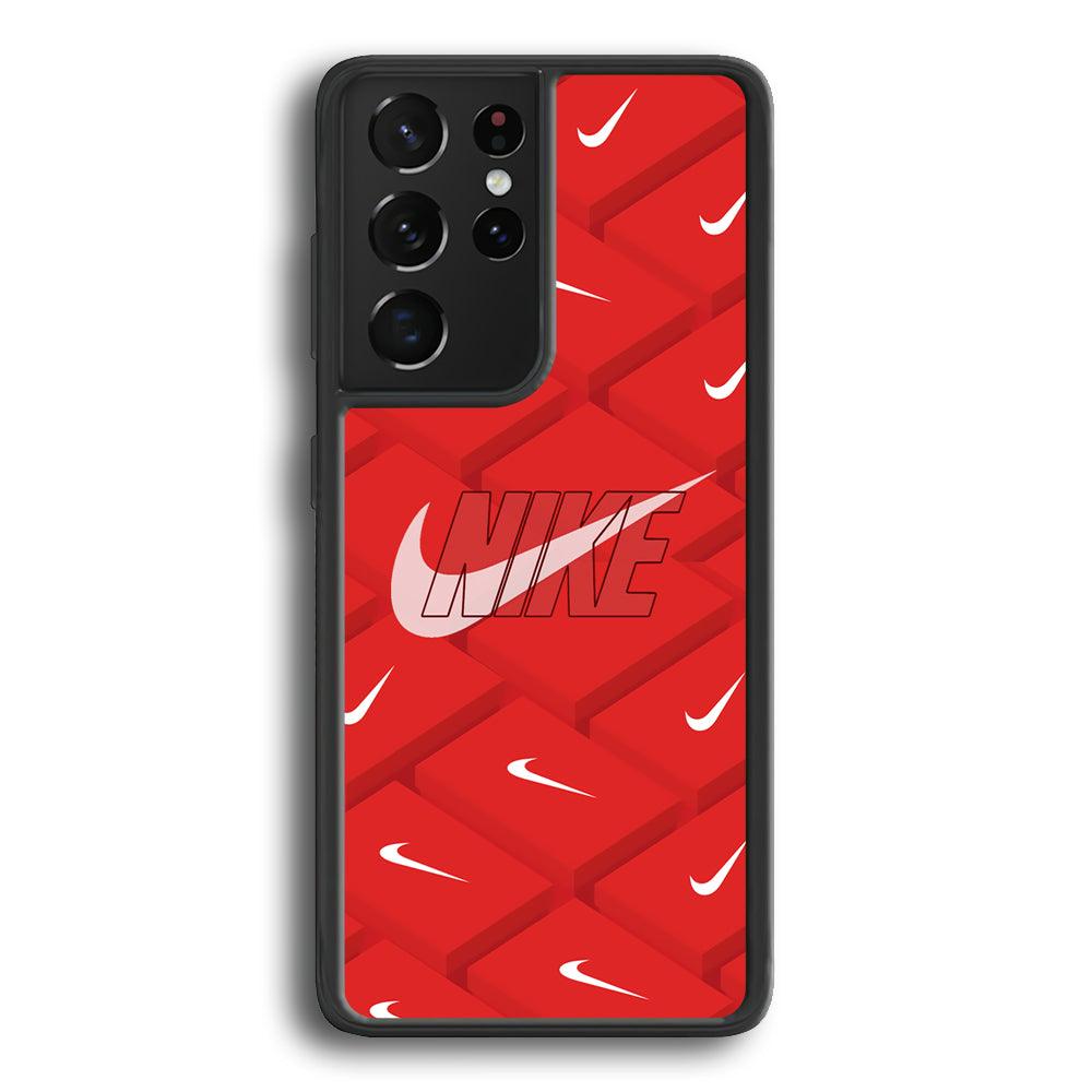 Nike Keyboard Button Samsung Galaxy S21 Ultra Case-Rubber Black (2D Case)-Oxvistore
