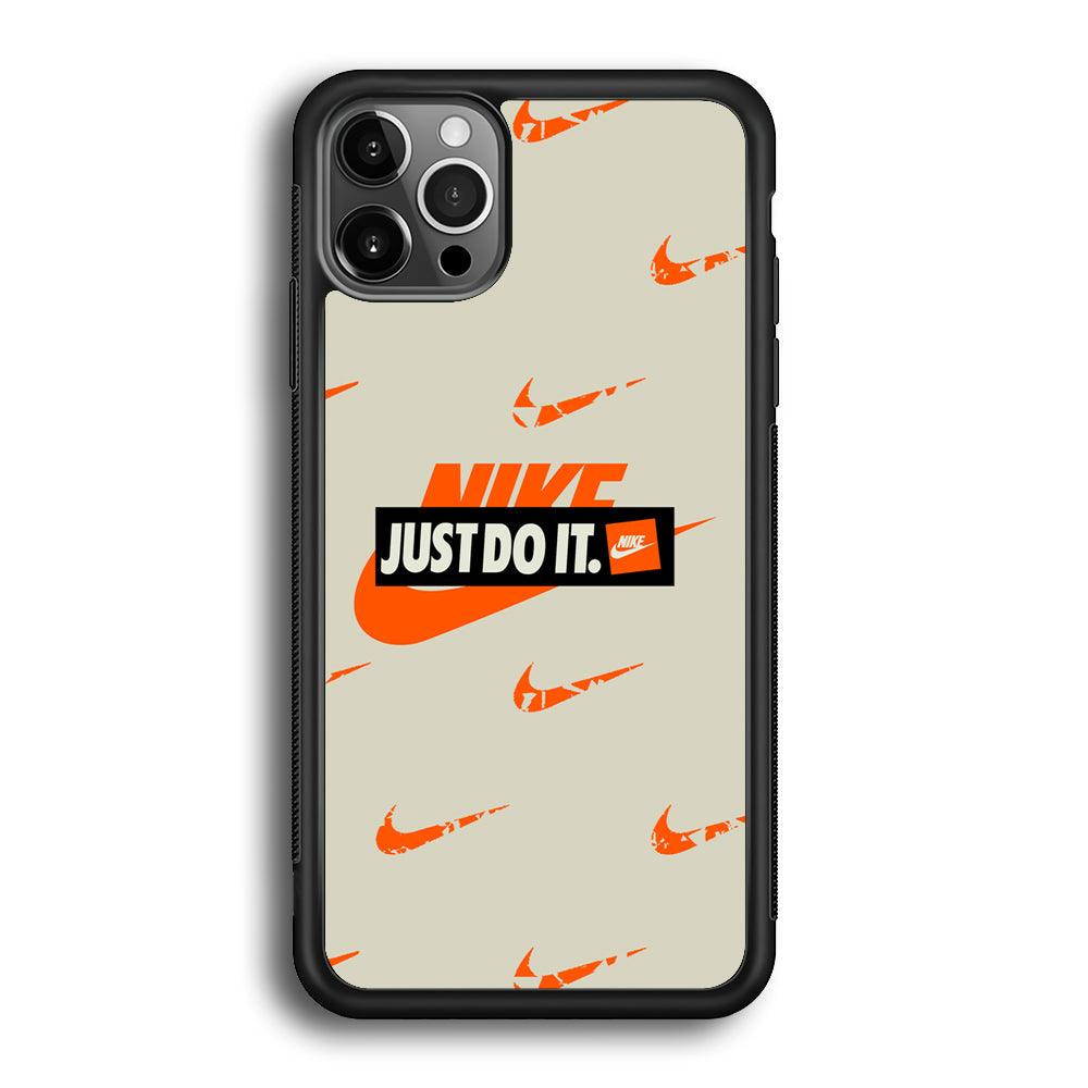 Nike Layer of Emblem iPhone 12 Pro Case-Rubber Black (2D Case)-Oxvistore