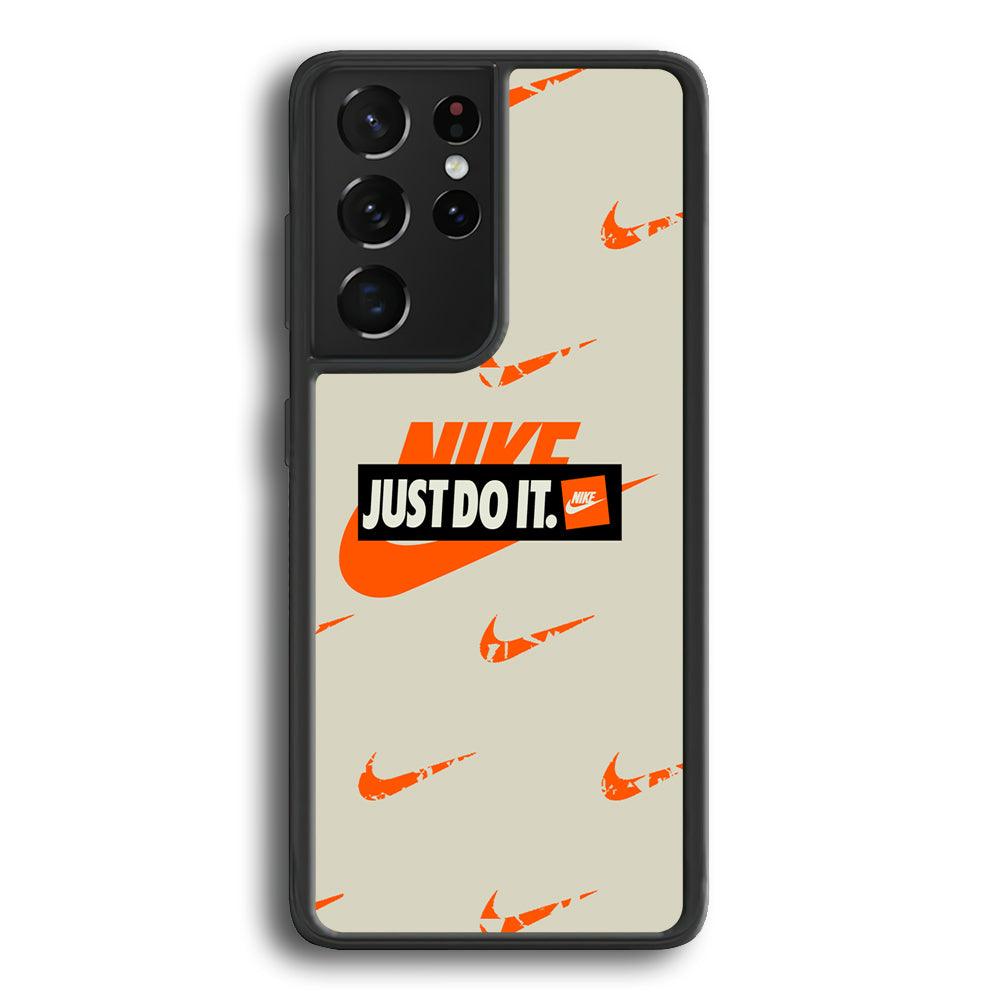 Nike Layer of Emblem Samsung Galaxy S24 Ultra Case-Rubber Black (2D Case)-Oxvistore