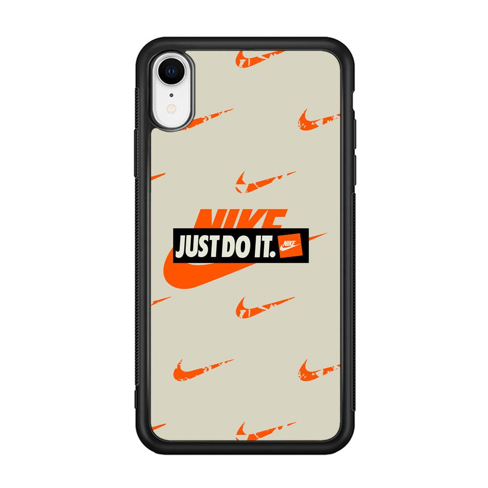 Nike Layer of Emblem iPhone XR Case-Rubber Black (2D Case)-Oxvistore