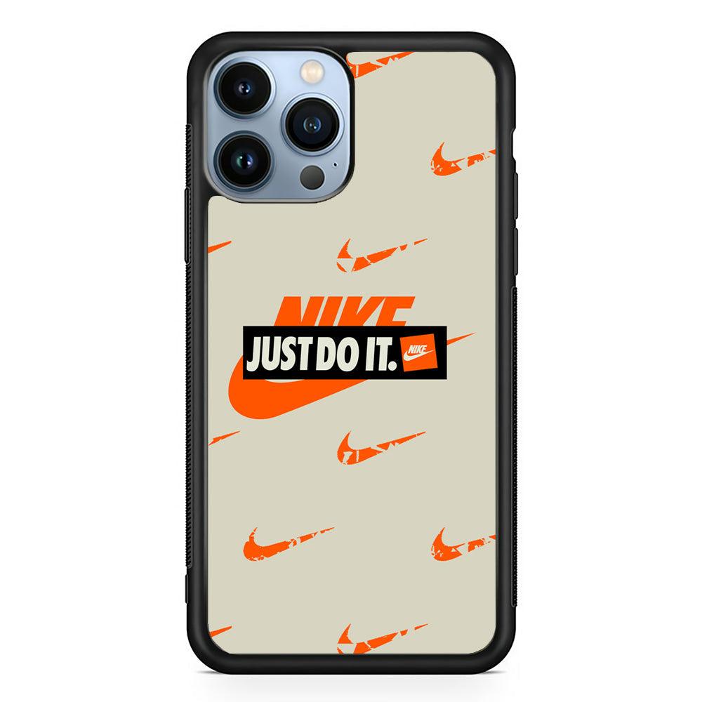 Nike Layer of Emblem iPhone 14 Pro Max Case-Rubber Black (2D Case)-Oxvistore