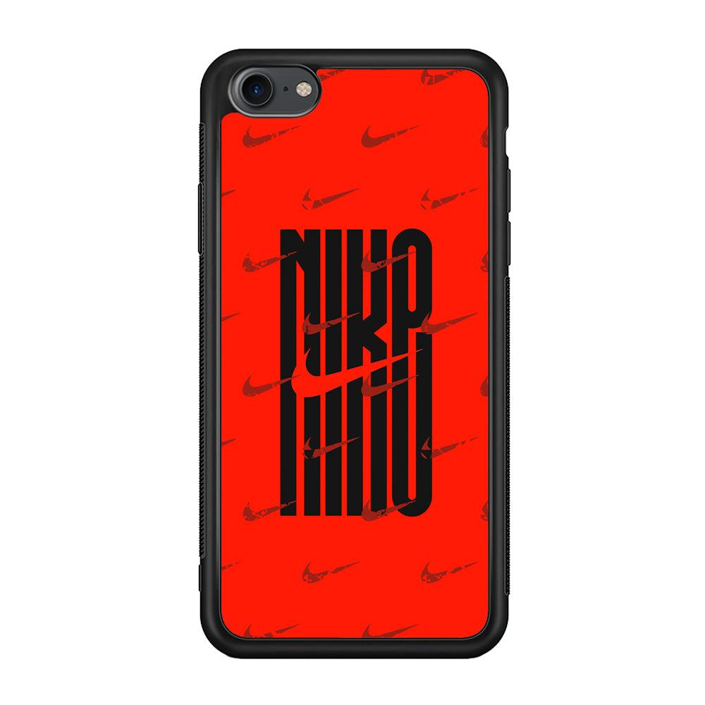 Nike Light Up The Red iPhone 7 Case-Rubber Black (2D Case)-Oxvistore