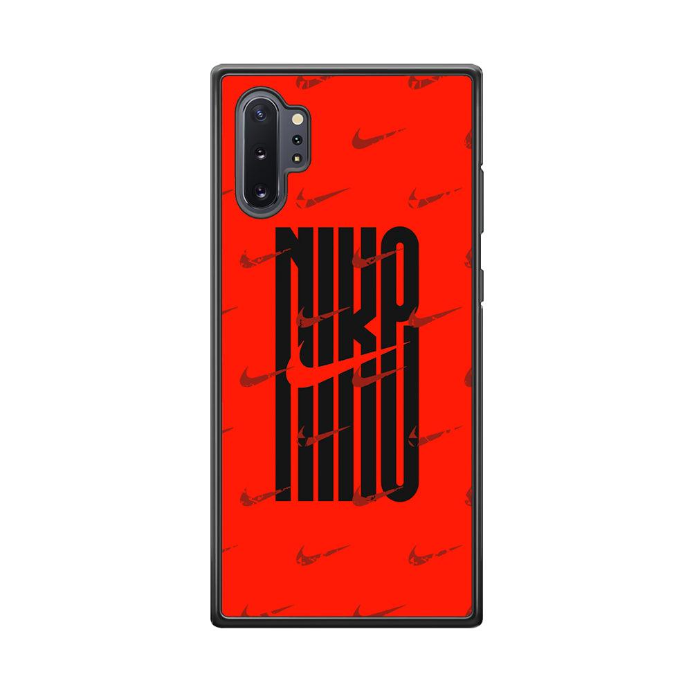 Nike Light Up The Red Samsung Galaxy Note 10 Plus Case-Rubber Black (2D Case)-Oxvistore