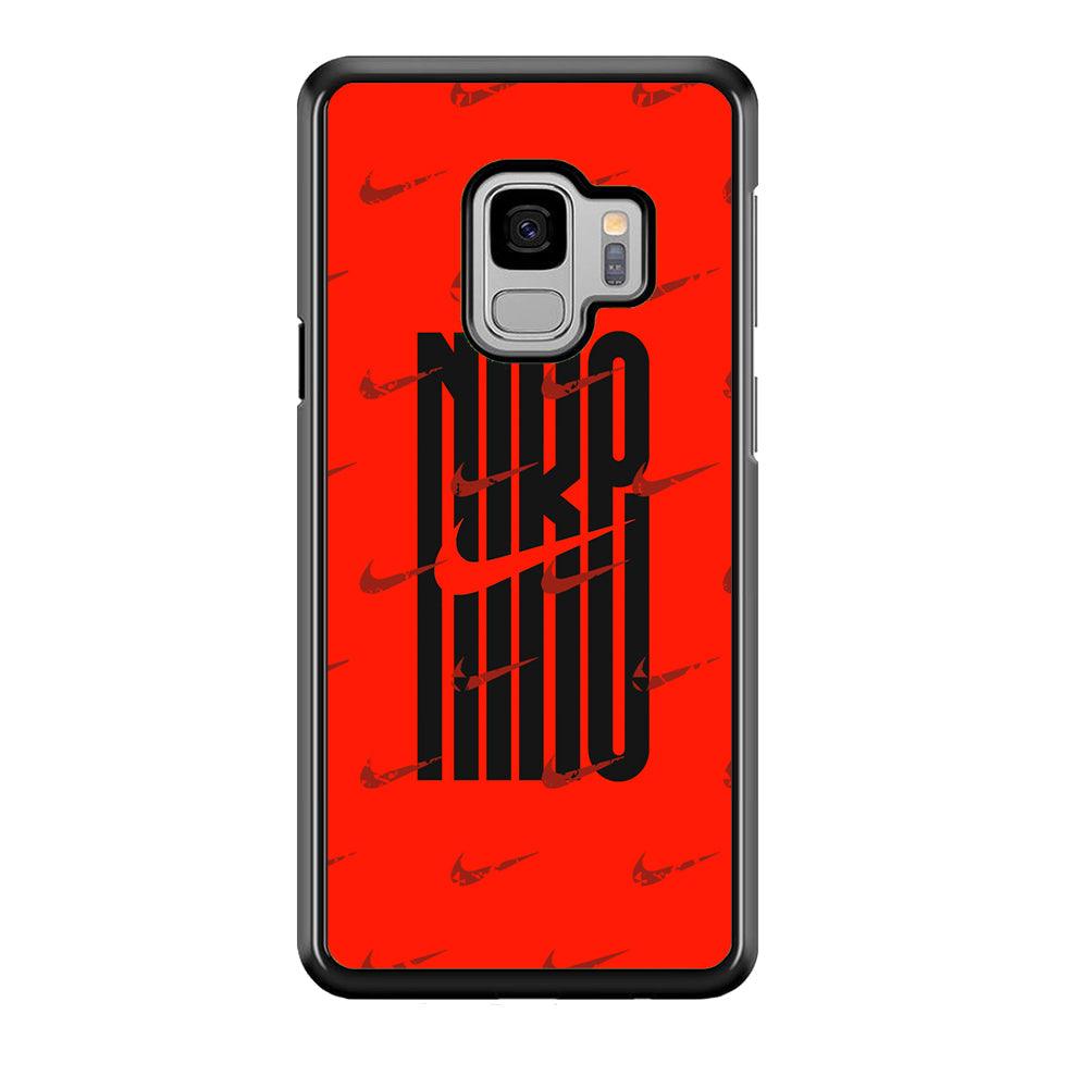 Nike Light Up The Red Samsung Galaxy S9 Case-Rubber Black (2D Case)-Oxvistore