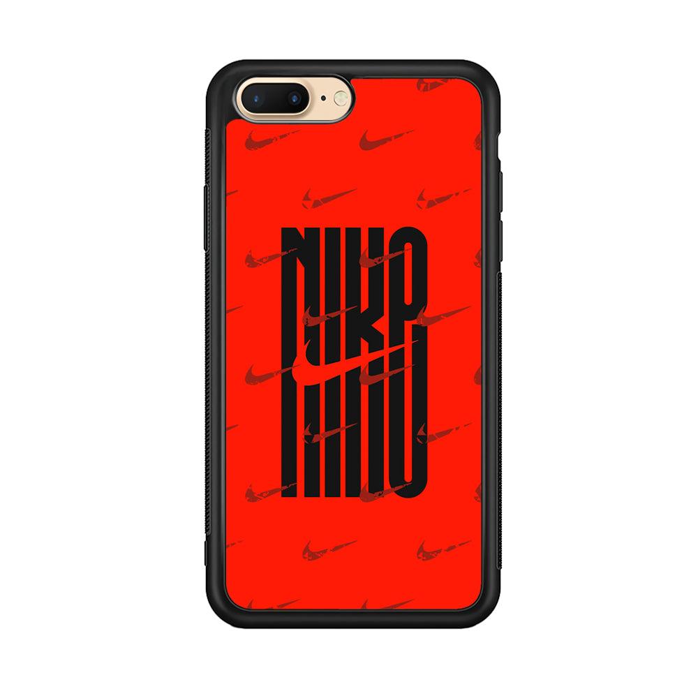 Nike Light Up The Red iPhone 7 Plus Case-Rubber Black (2D Case)-Oxvistore