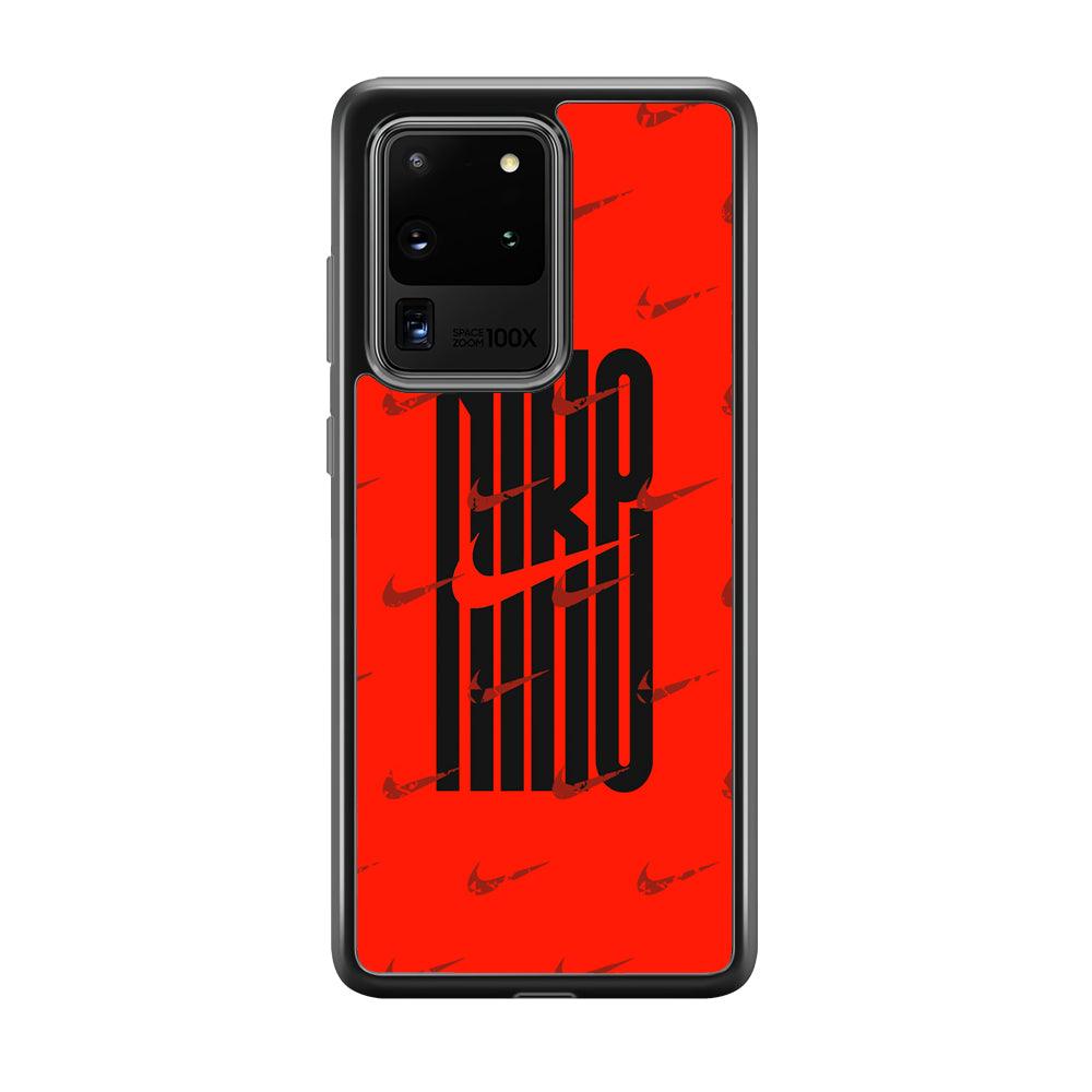 Nike Light Up The Red Samsung Galaxy S20 Ultra Case-Rubber Black (2D Case)-Oxvistore