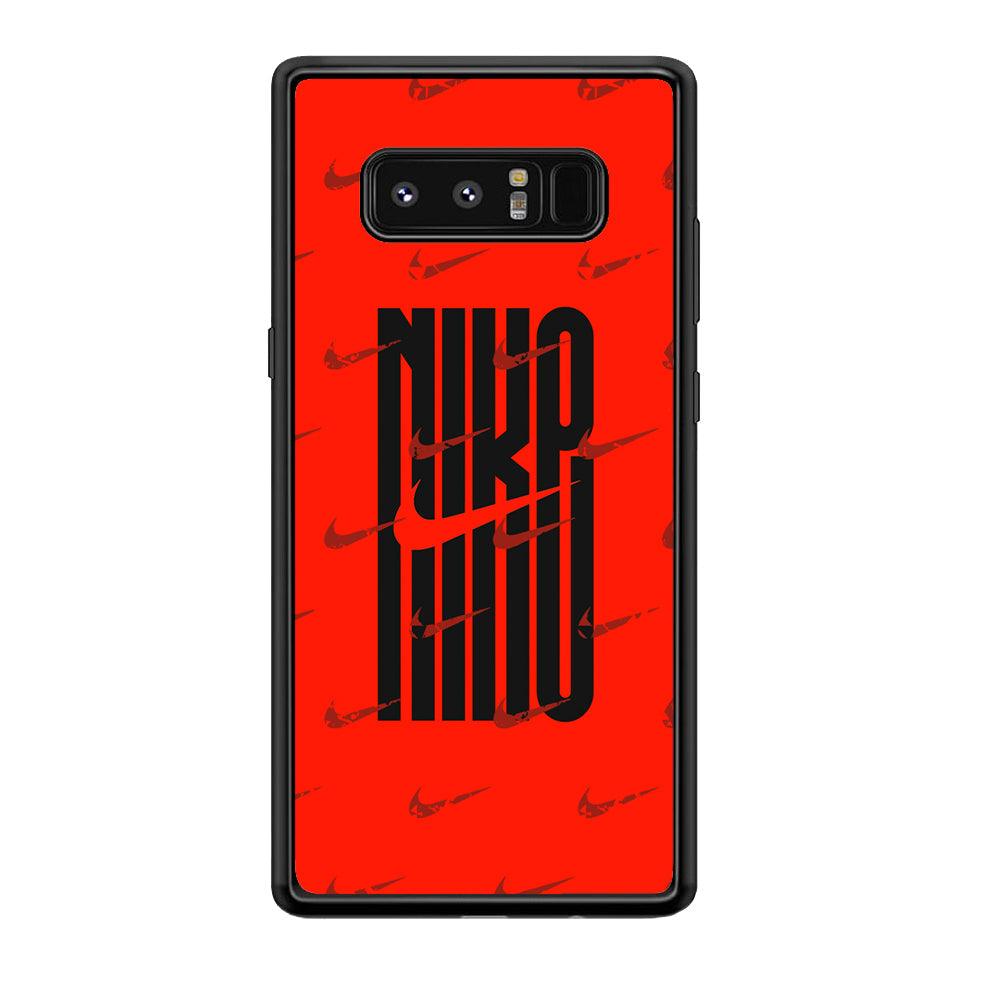 Nike Light Up The Red Samsung Galaxy Note 8 Case-Rubber Black (2D Case)-Oxvistore