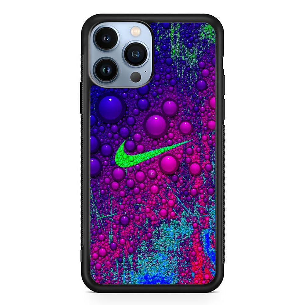 Nike Logo Color Bubbles Art 2D Rubber Phone Case-Black-Oxvistore