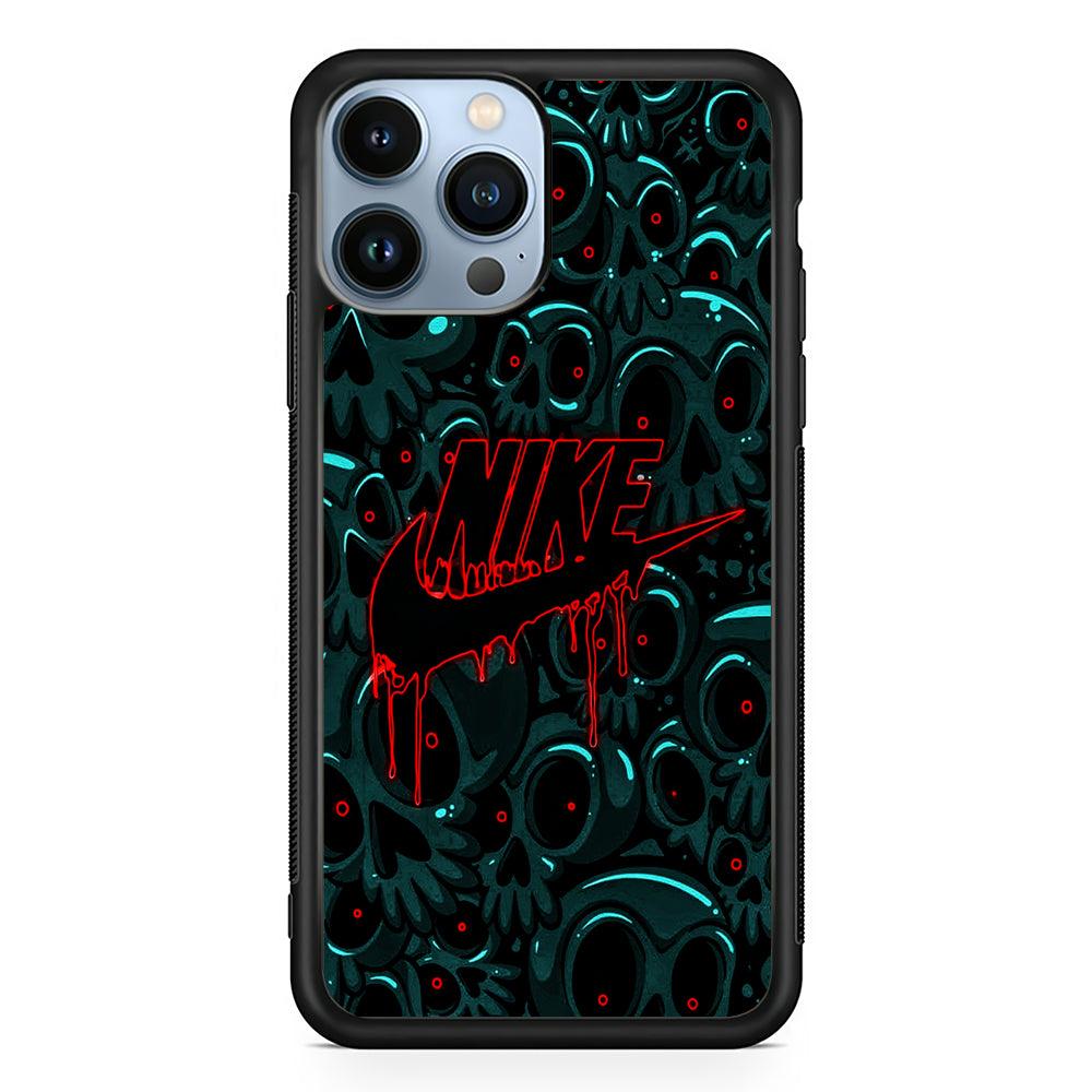 Nike Logo Skull Art 2D Rubber Phone Case-Black-Oxvistore