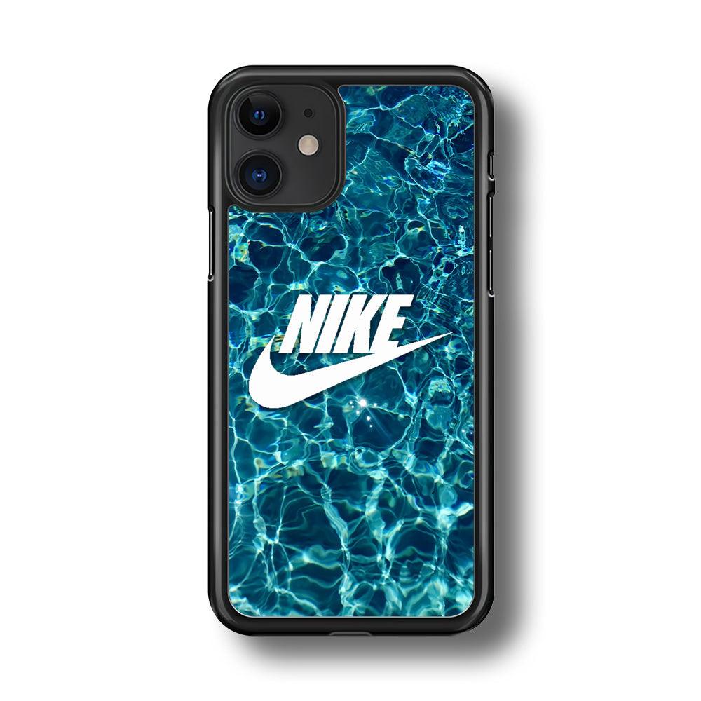 Nike Lots of Water iPhone 11 Case-Rubber Black (2D Case)-Oxvistore