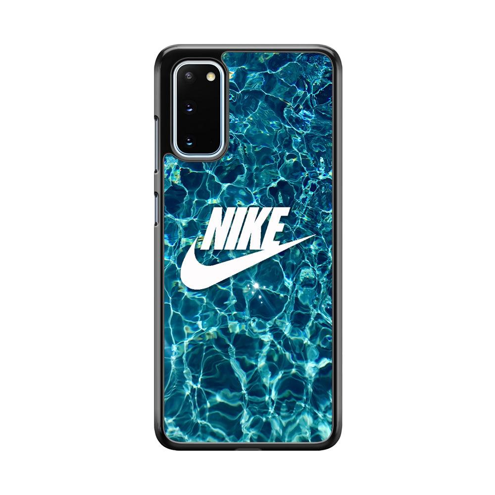 Nike Lots of Water Samsung Galaxy S20 Case-Rubber Black (2D Case)-Oxvistore