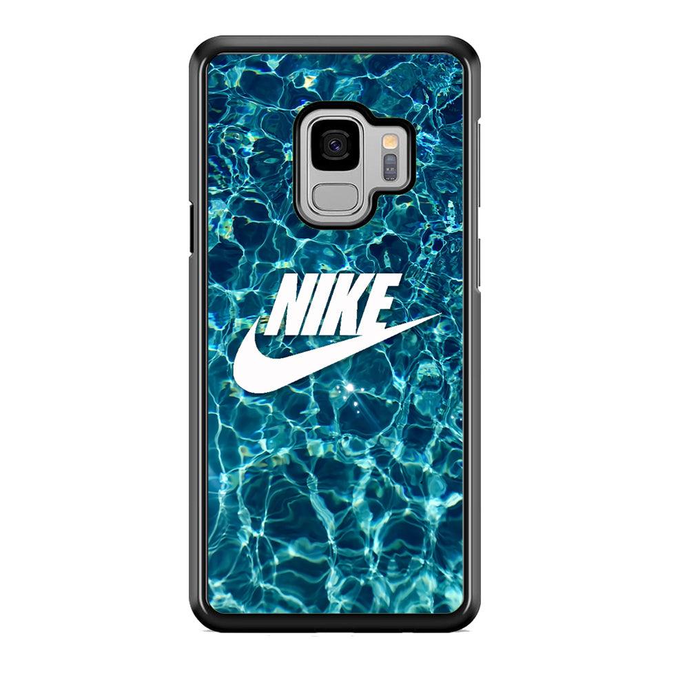 Nike Lots of Water Samsung Galaxy S9 Case-Rubber Black (2D Case)-Oxvistore
