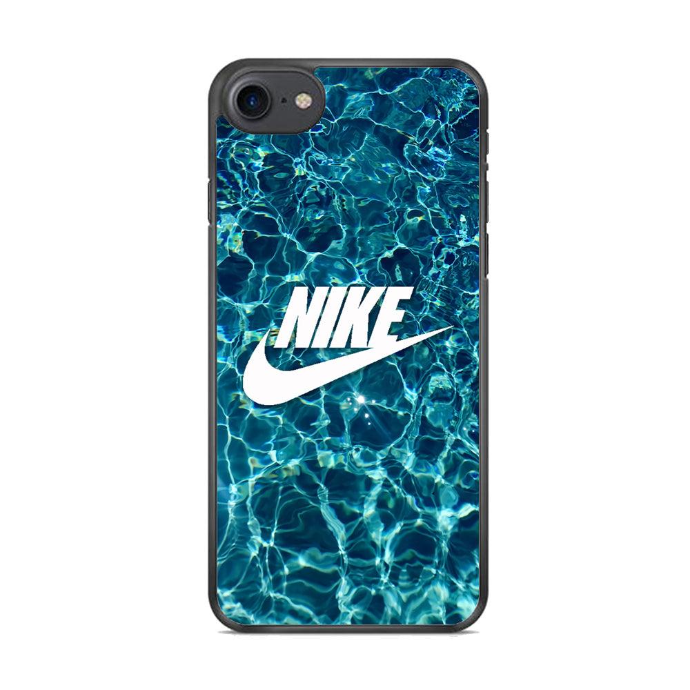 Nike Lots of Water iPhone 8 Case-Rubber Black (2D Case)-Oxvistore