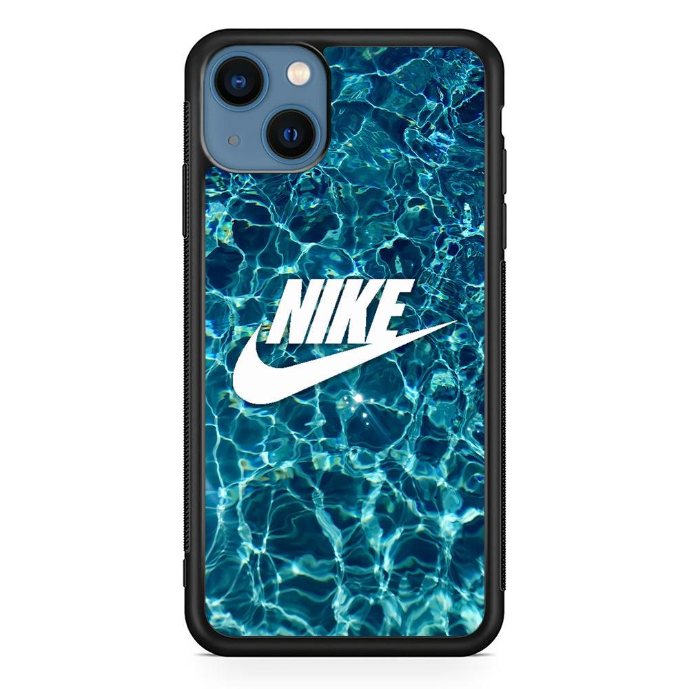 Nike Lots of Water iPhone 14 Case-Rubber Black (2D Case)-Oxvistore