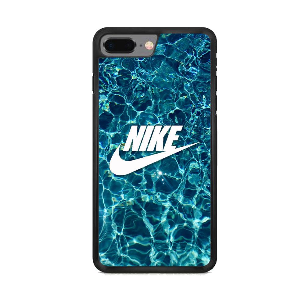 Nike Lots of Water iPhone 8 Plus Case-Rubber Black (2D Case)-Oxvistore