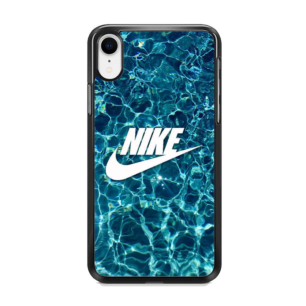 Nike Lots of Water iPhone XR Case-Rubber Black (2D Case)-Oxvistore
