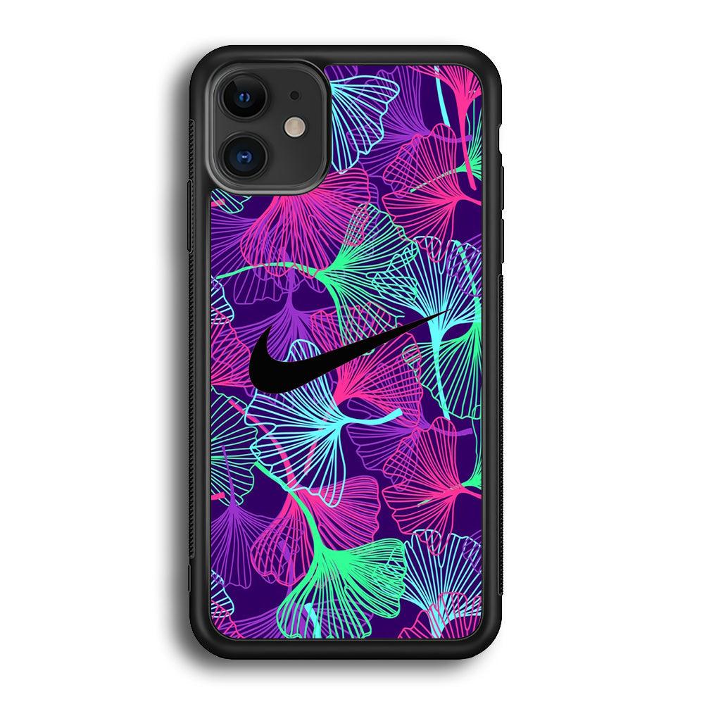 Nike Luminesce Theme iPhone 12 Case-Rubber Black (2D Case)-Oxvistore