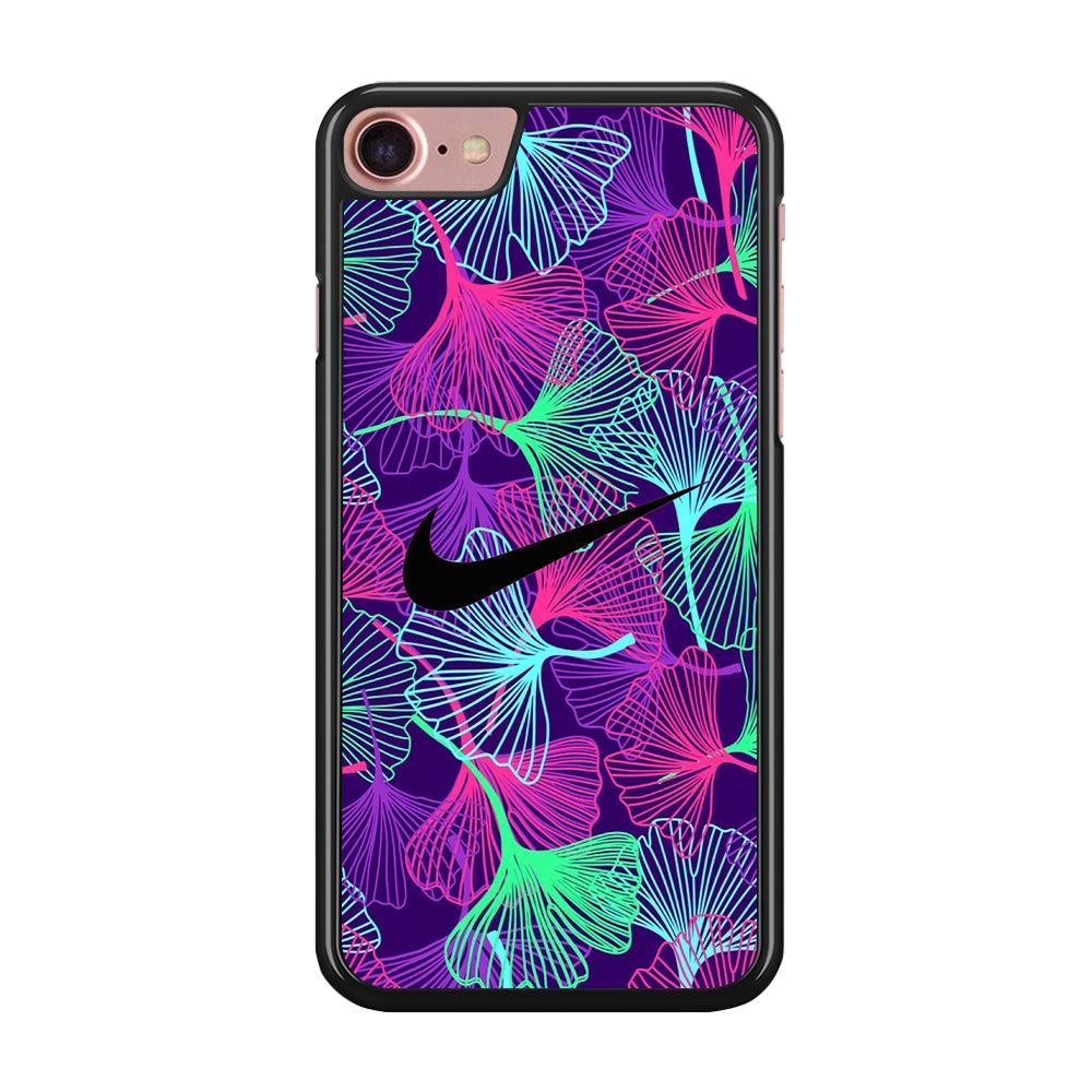 Nike Luminesce Theme iPhone 8 Case-Rubber Black (2D Case)-Oxvistore