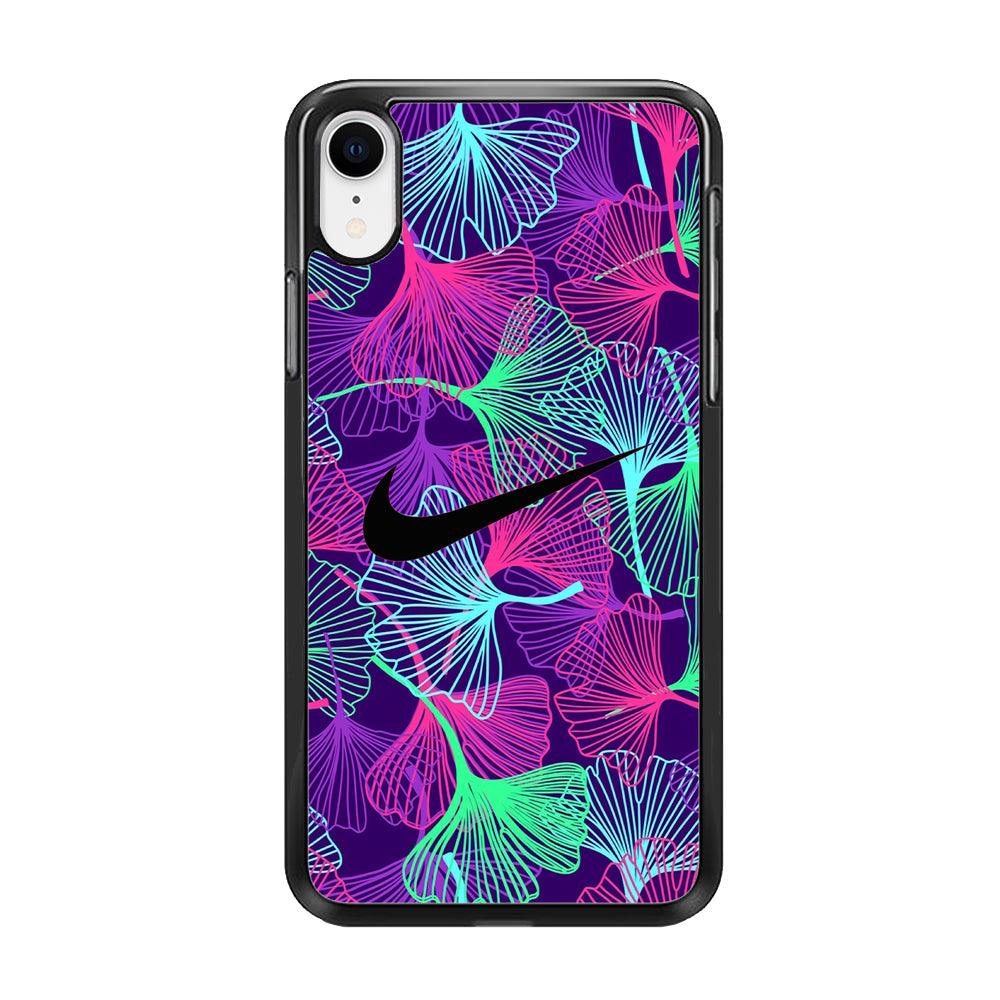 Nike Luminesce Theme iPhone XR Case-Rubber Black (2D Case)-Oxvistore
