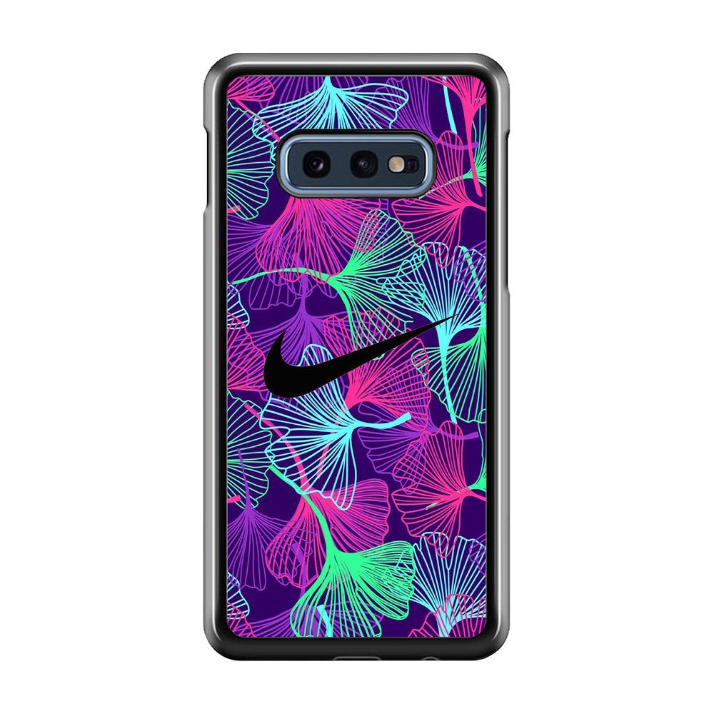 Nike Luminesce Theme Samsung Galaxy S10E Case-Rubber Black (2D Case)-Oxvistore