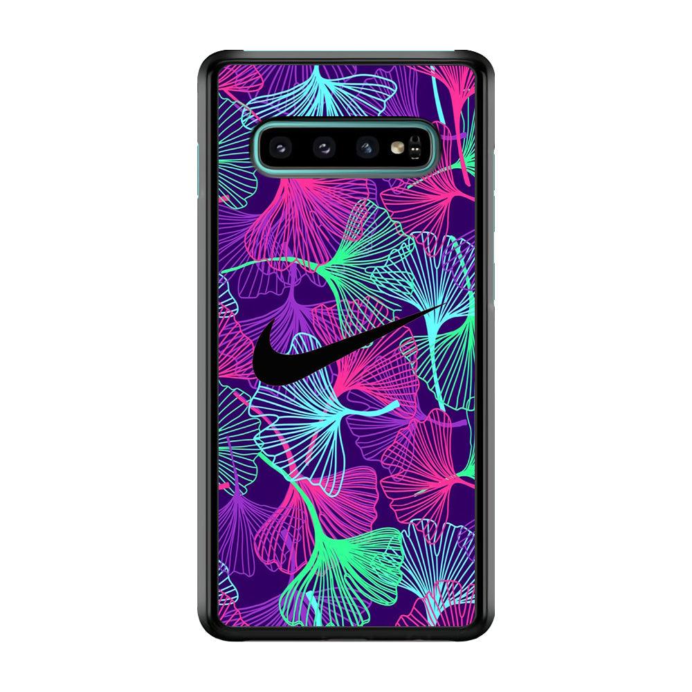 Nike Luminesce Theme Samsung Galaxy S10 Case-Rubber Black (2D Case)-Oxvistore