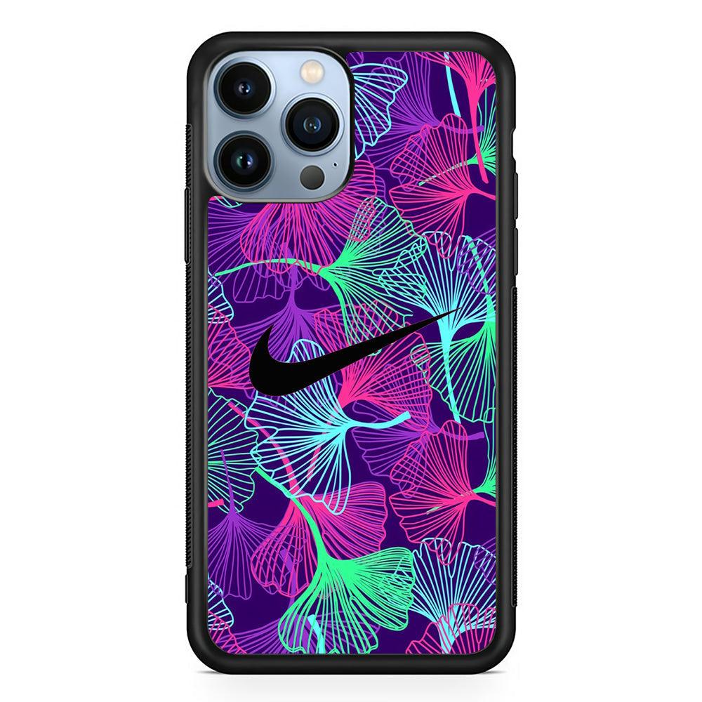Nike Luminesce Theme iPhone 14 Pro Max Case-Rubber Black (2D Case)-Oxvistore