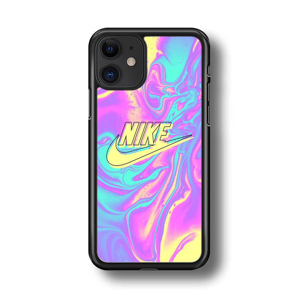 Nike Marble Liquid iPhone 11 Case-Rubber Black (2D Case)-Oxvistore