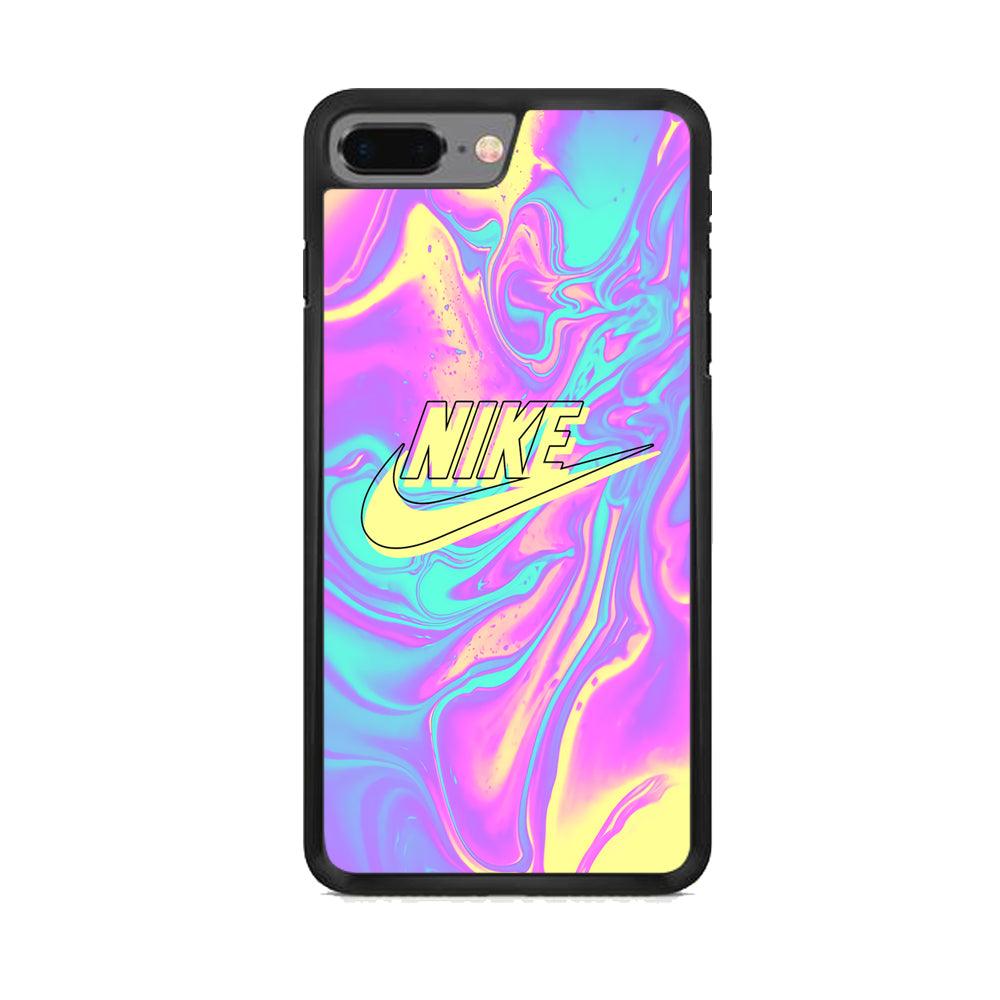 Nike Marble Liquid iPhone 8 Plus Case-Rubber Black (2D Case)-Oxvistore