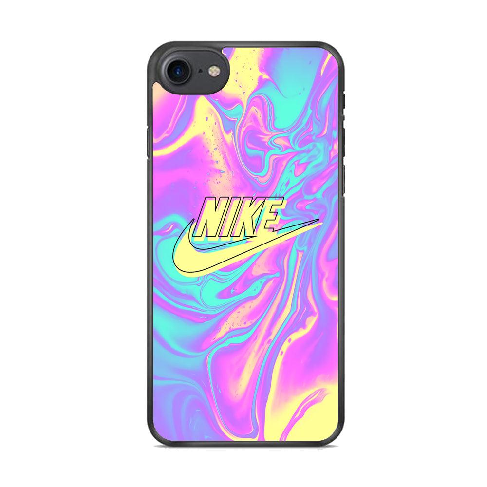 Nike Marble Liquid iPhone 8 Case-Rubber Black (2D Case)-Oxvistore