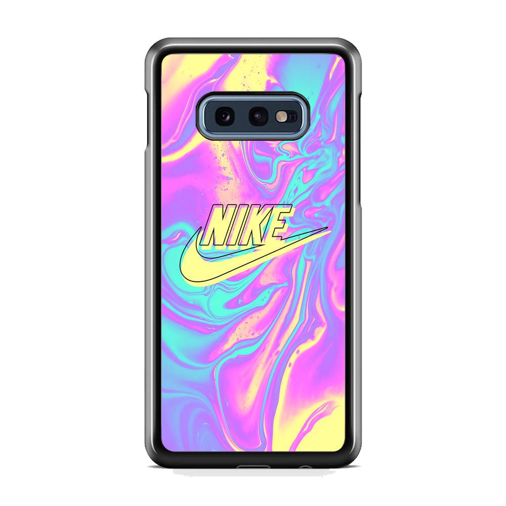 Nike Marble Liquid Samsung Galaxy S10E Case-Rubber Black (2D Case)-Oxvistore