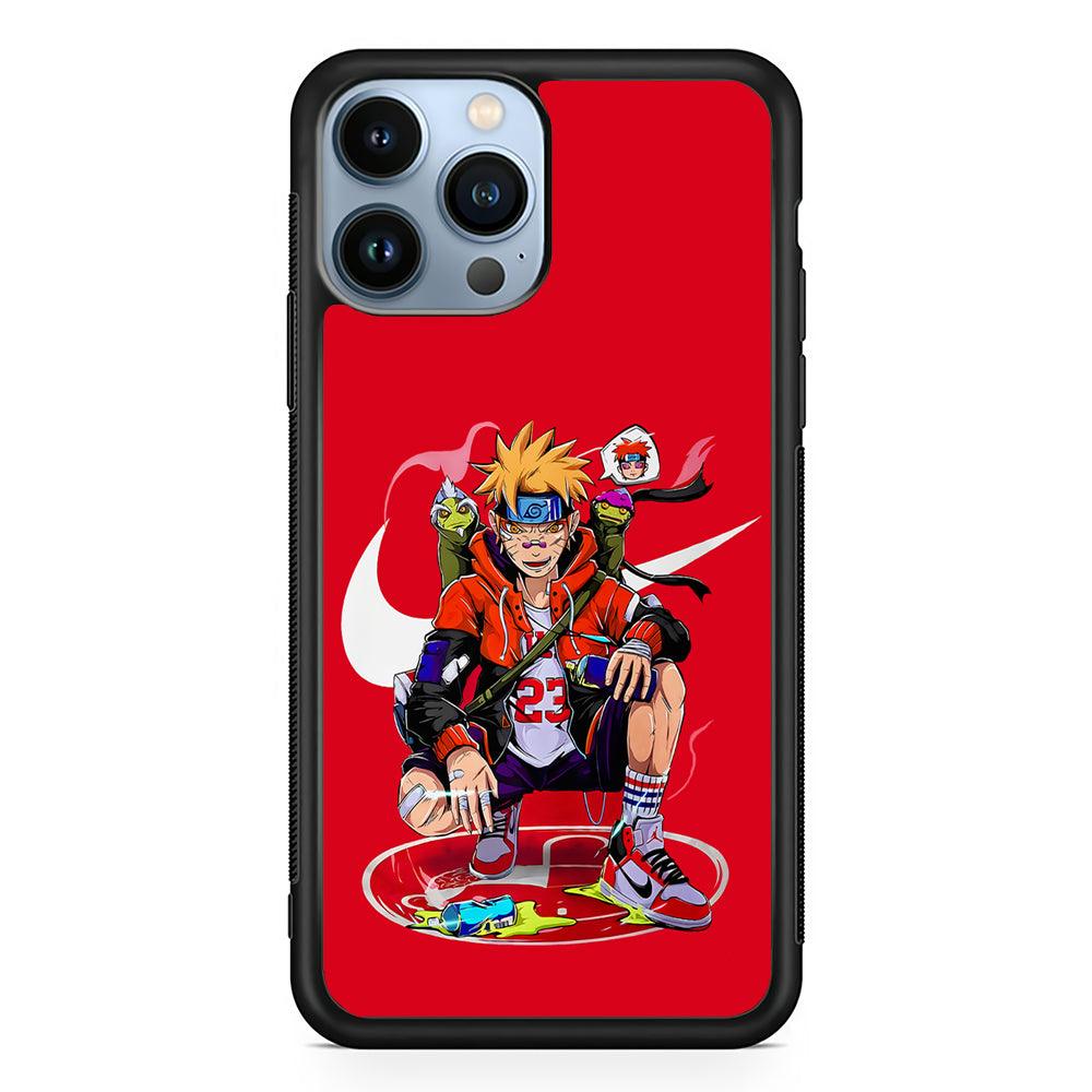 Nike Naruto Uzumaki Hypebeast 2D Rubber Phone Case-Black-Oxvistore