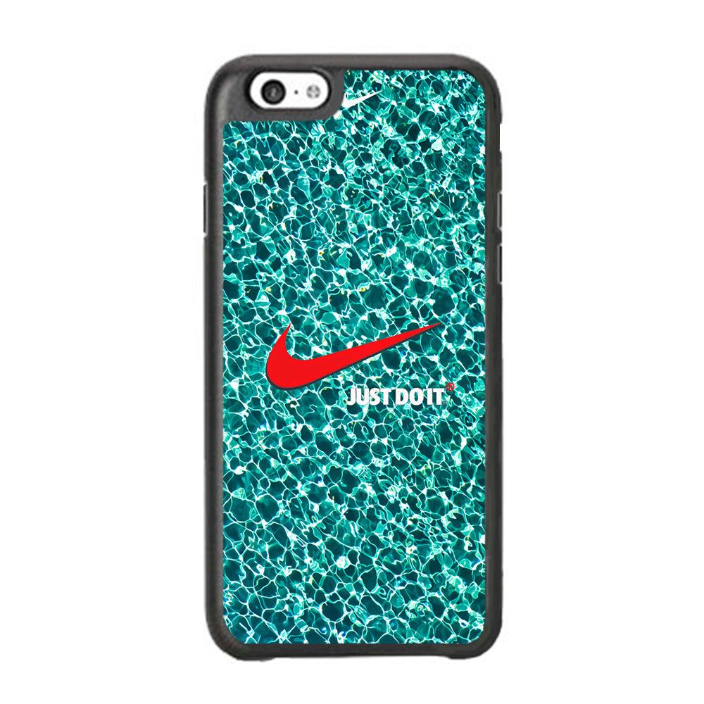 Nike Red Shiny iPhone 6 | 6s Case-Rubber Black (2D Case)-Oxvistore