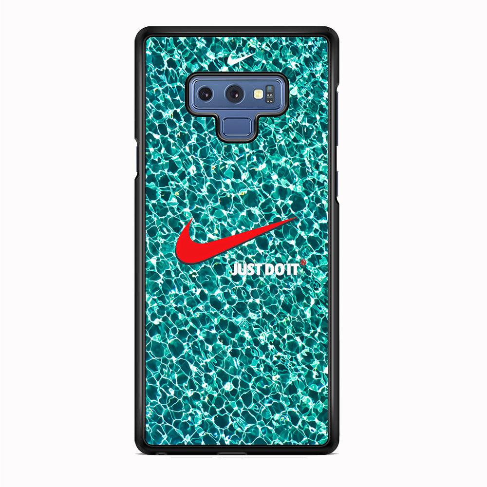 Nike Red Shiny Samsung Galaxy Note 9 Case-Rubber Black (2D Case)-Oxvistore