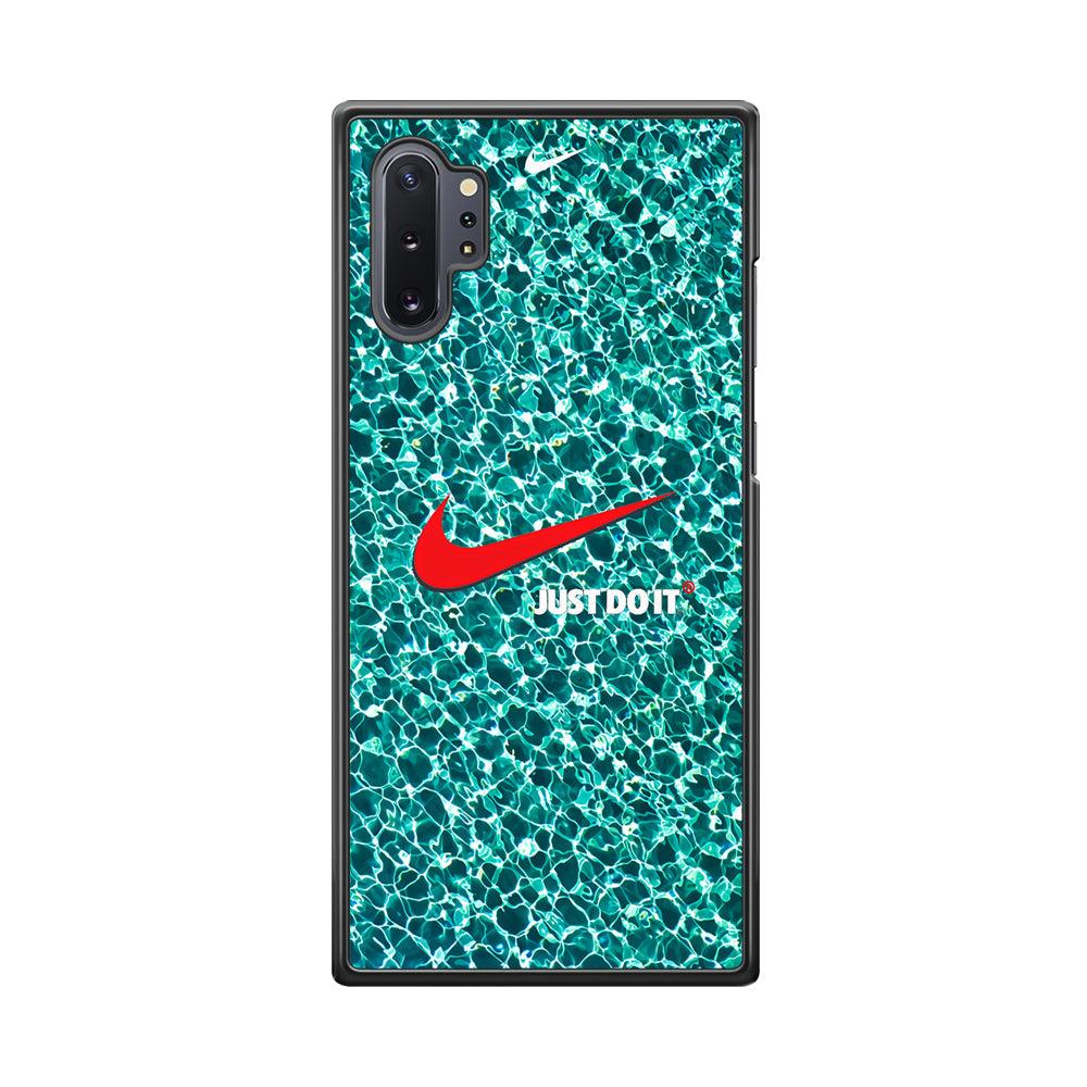 Nike Red Shiny Samsung Galaxy Note 10 Plus Case-Rubber Black (2D Case)-Oxvistore