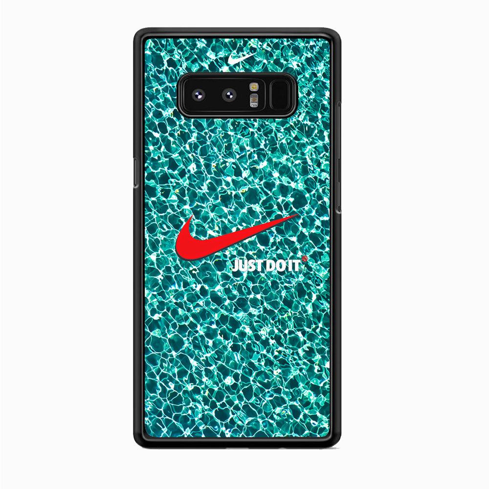 Nike Red Shiny Samsung Galaxy Note 8 Case-Rubber Black (2D Case)-Oxvistore